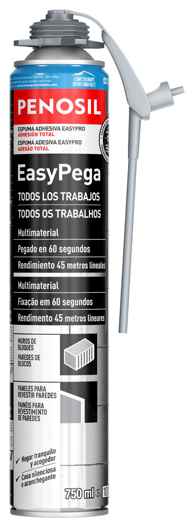 PENOSIL EasyPega Todos los Trabajos espuma adhesiva para una amplia variedad de trabajos de construcción en interiores y exteriores