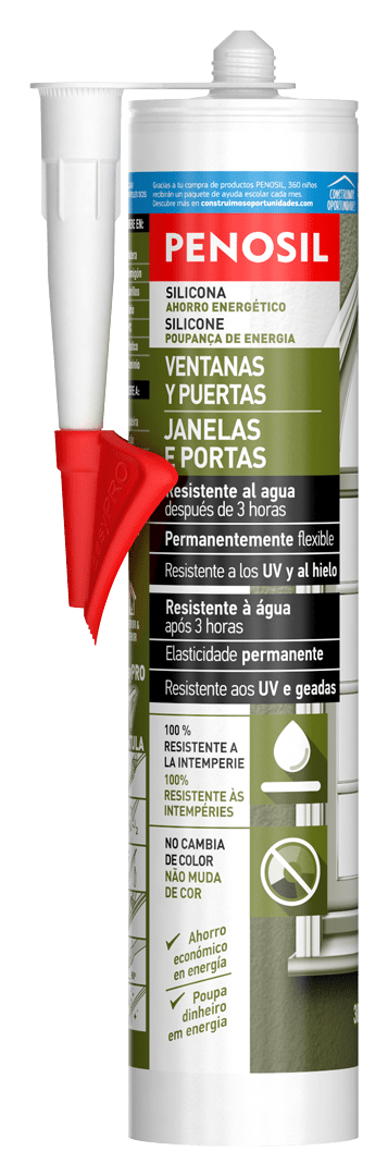 PENOSIL Ventanas y Puertas sellante de silicona para acristalamiento y sellado hermético