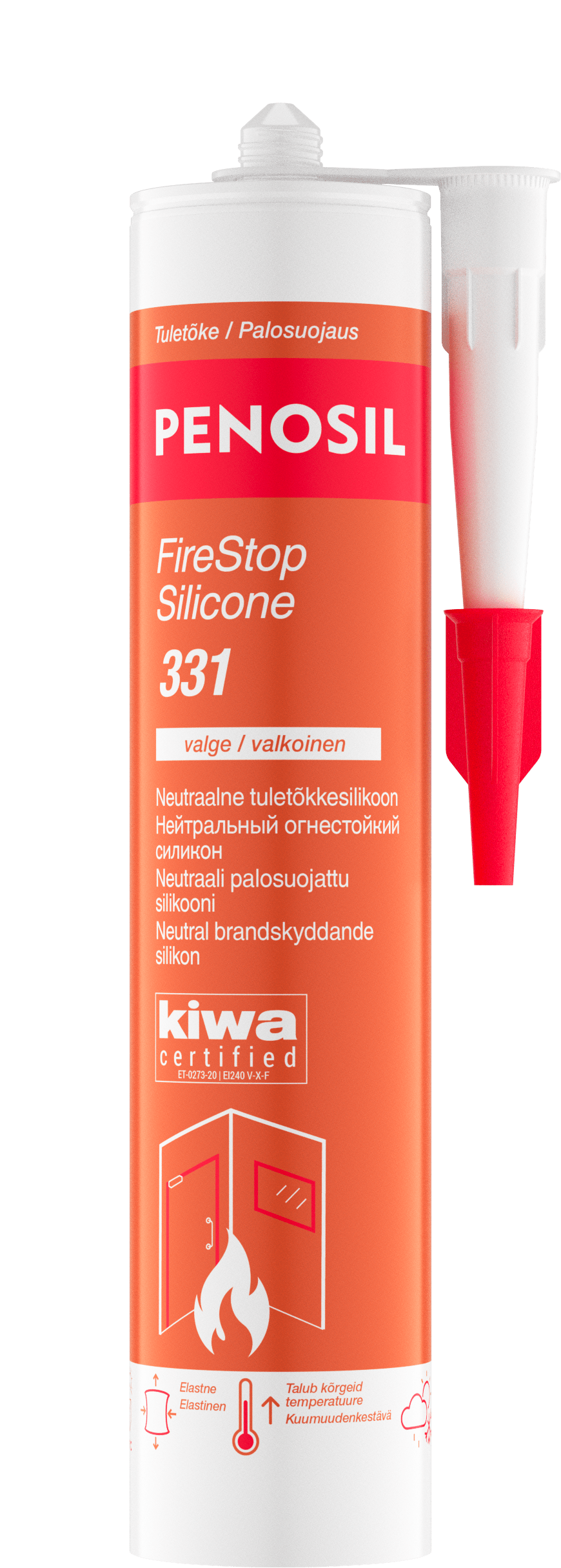 FireStop Silicone 331 neutraalne silikoon tuletõkke töödeks