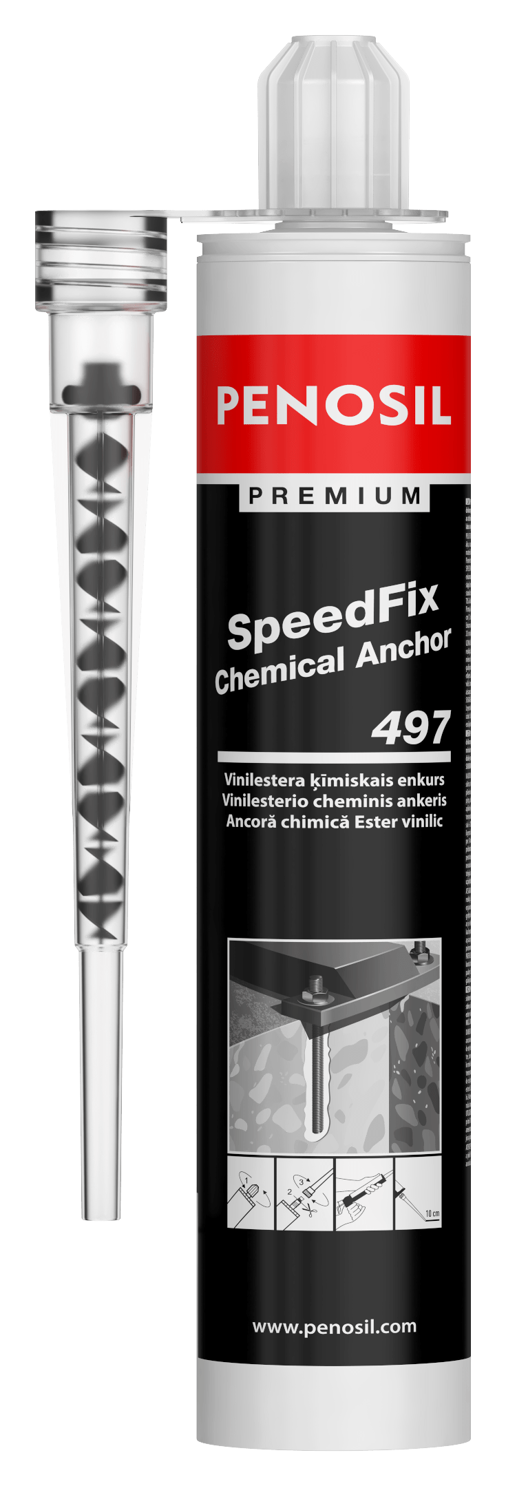 Penosil Premium SpeedFix Chemical Anchor 497 cheminis ankeris