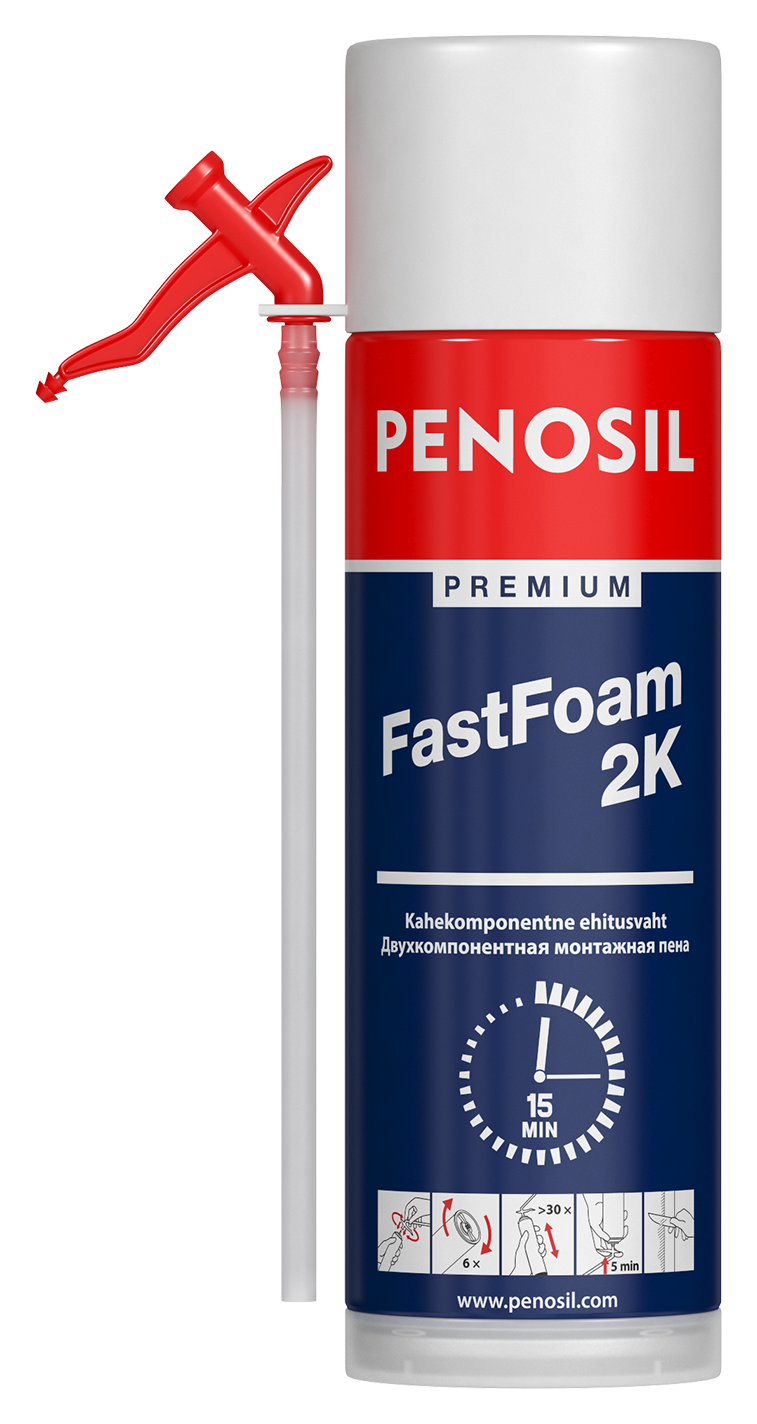 PENOSIL Premium Fast Foam 2K divkomponentu putas ar salmiņaplikatoru