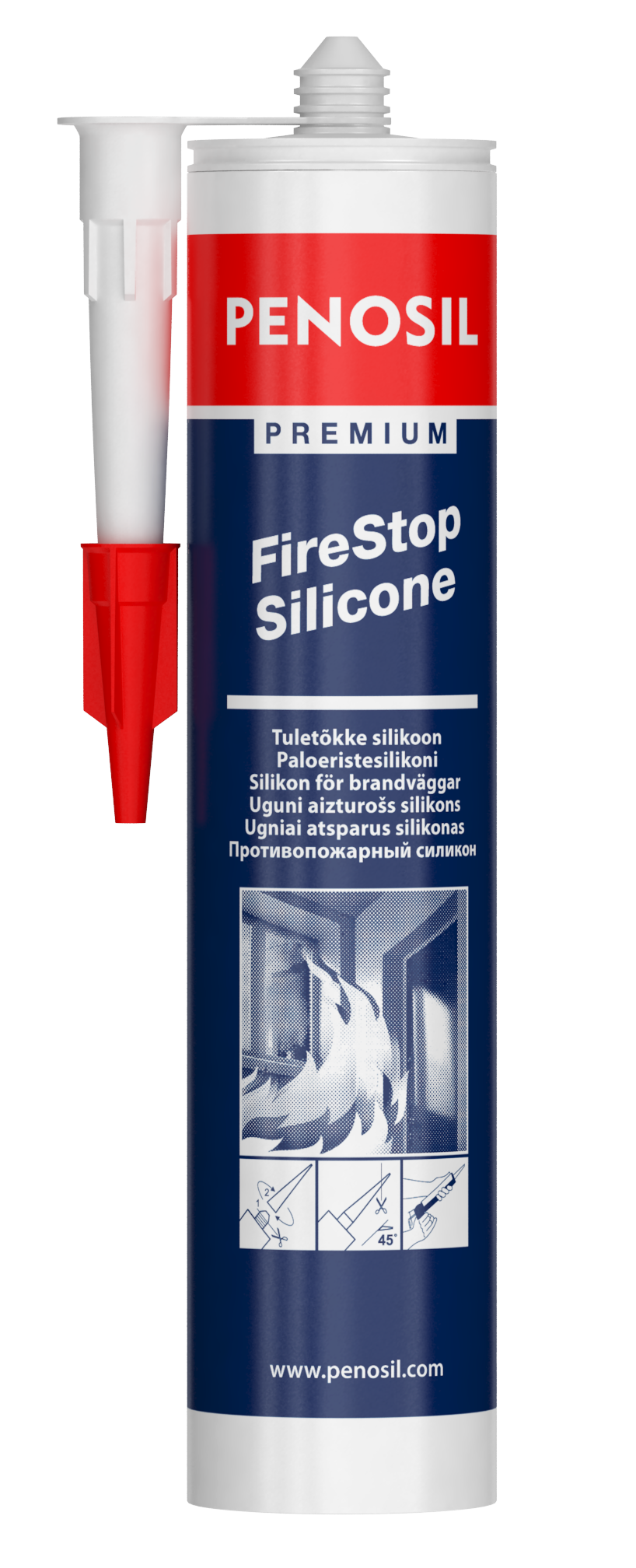 PENOSIL Premium FireStop Silicone ugunsizturīgs hermētiķis