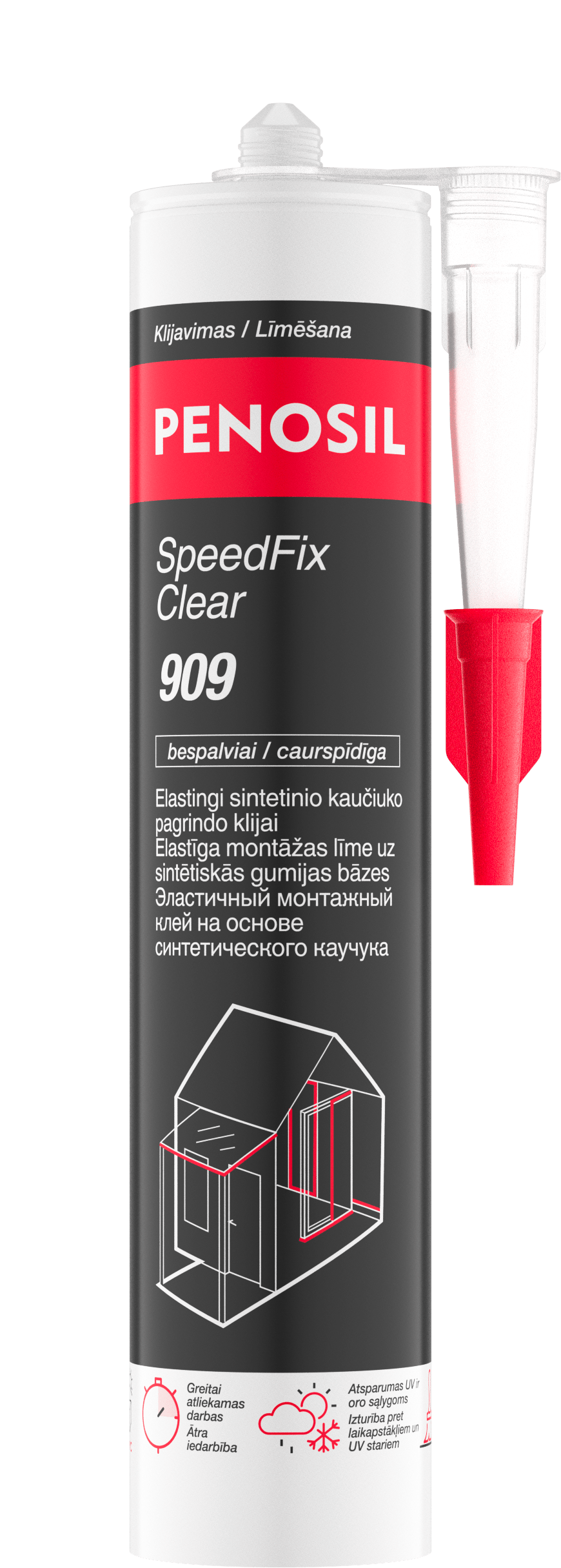 SpeedFix Clear 909 caurspīdīga līme