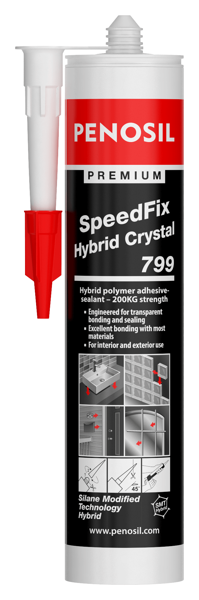 PENOSIL Premium SpeedFix Hybrid Crystal 799 multipurpose eco-friendly adhesive