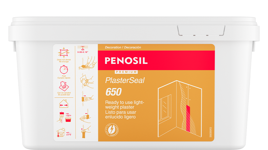 PENOSIL Premium PlasterSeal 650 lightweight ready mixed plaster for filling drywall joints